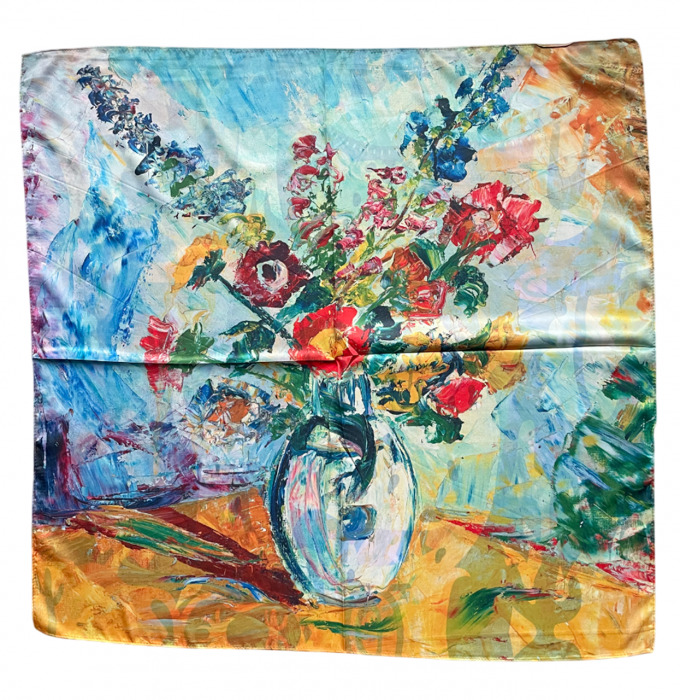 Esarfa matase ZULU cu 2 fete, 70x70cm [3]