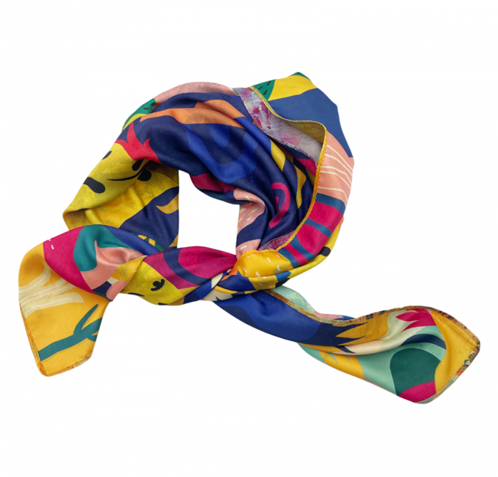 Esarfa matase ZULU cu 2 fete, 70x70cm [1]