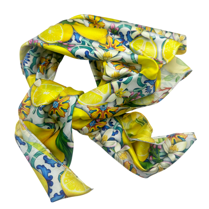 Esarfa matase LIMONE cu 2 fete, 70x70cm [1]