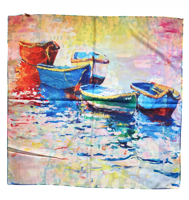 Esarfa matase CAPRI cu 2 fete, 70x70cm [3]