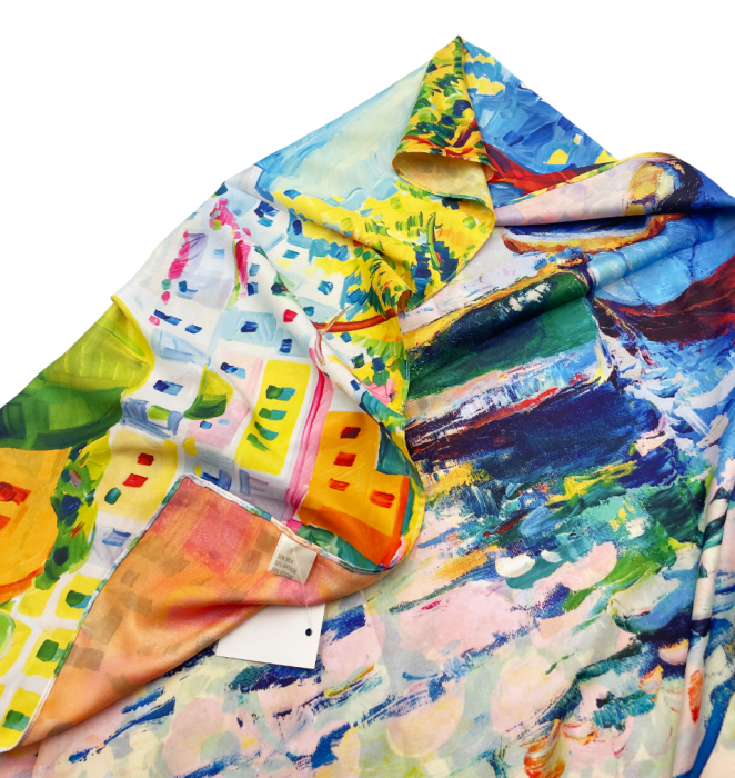 Esarfa matase CAPRI cu 2 fete, 70x70cm [5]