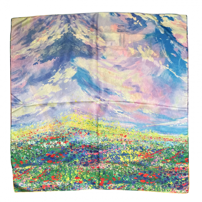 Esarfa matase ANOUK cu 2 fete, 70x70cm [3]