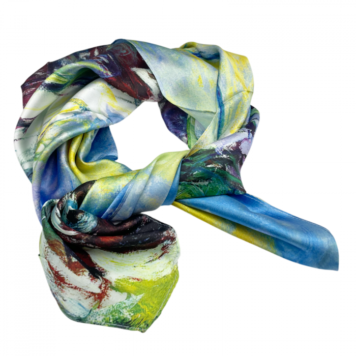 Esarfa matase STEPHANIE cu 2 fete, 70x70cm [5]