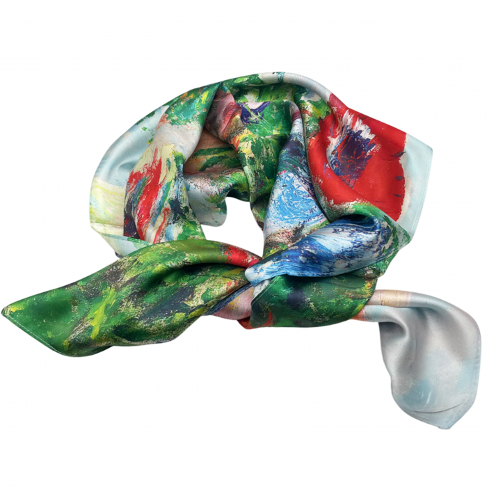 Esarfa matase STEPHANIE cu 2 fete, 70x70cm [4]