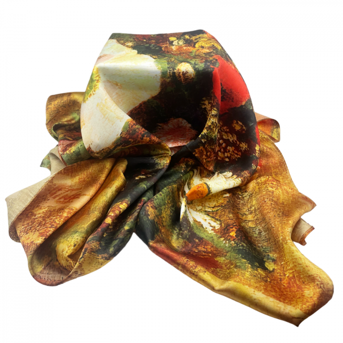 Esarfa matase LUCREZIA cu 2 fete, 70x70cm [5]