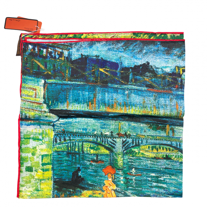 Esarfa matase PONTE VECCHIO, 85x85cm [3]