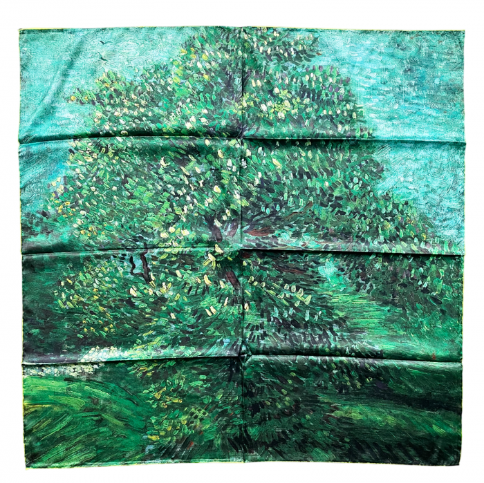 Esarfa matase HELENE, Verde, 85x85cm [1]
