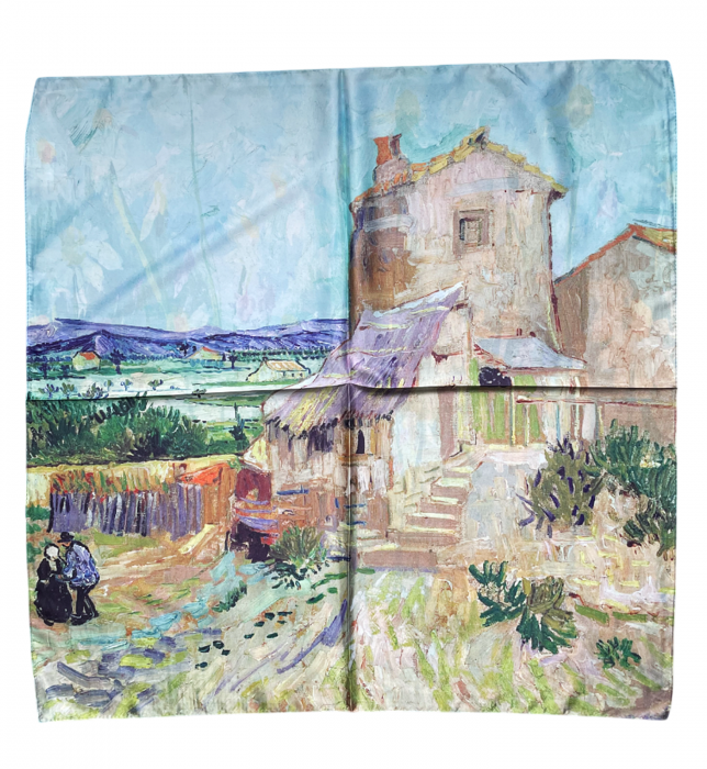 Esarfa matase DOROTHY cu 2 fete, 70x70cm [3]