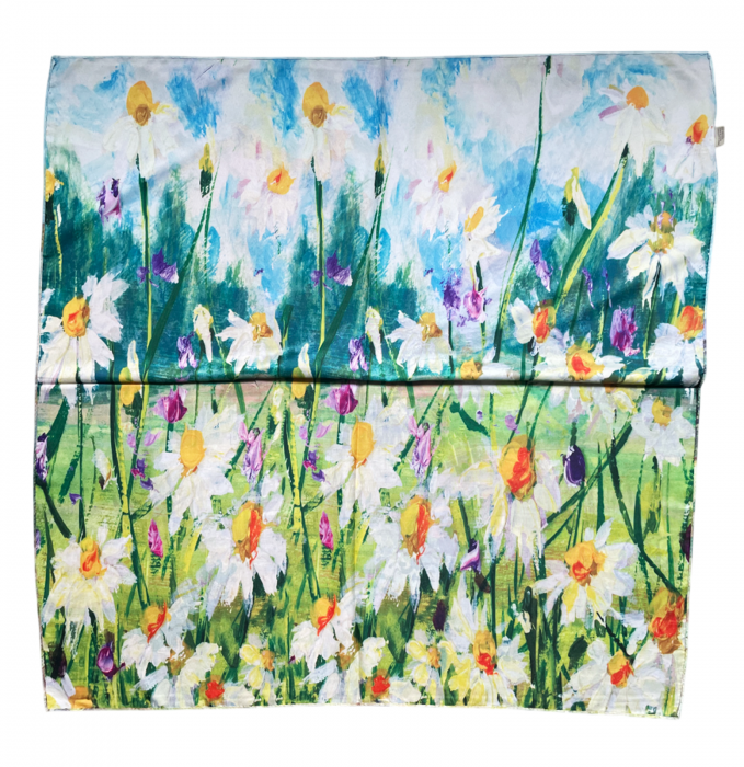 Esarfa matase DOROTHY cu 2 fete, 70x70cm [4]