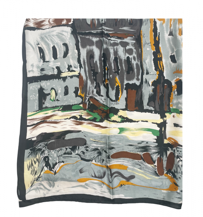 Esarfa matase JACINTA, Gri, 90x180cm [2]