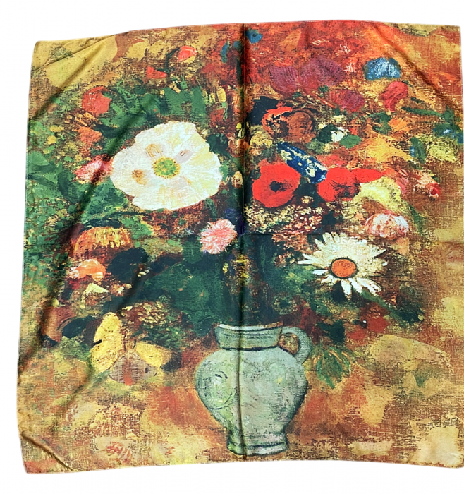 Esarfa matase LUCREZIA, Maro, 70x70cm [3]