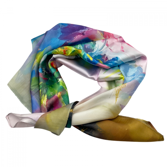 Esarfa matase MARILOU, Multicolor, 70x70cm [2]