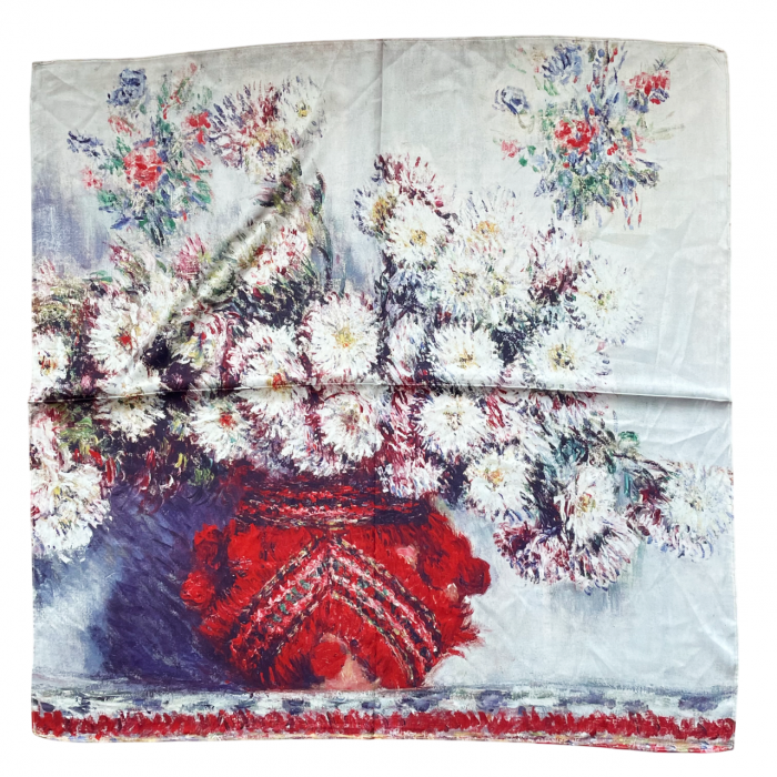 Esarfa matase NATALIE, Bej, 70x70cm [4]