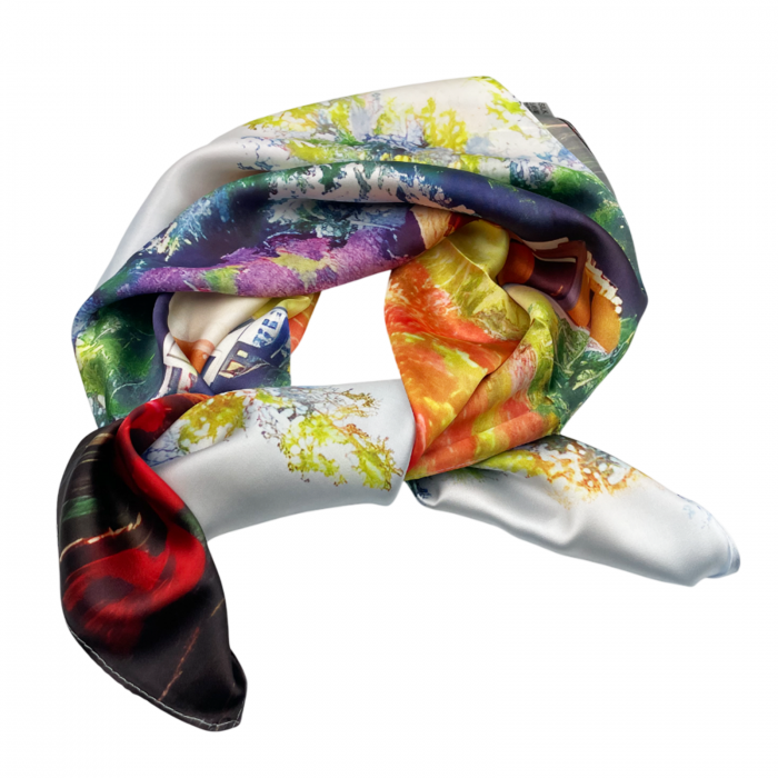 Esarfa matase CARLITA, Multicolor, 70x70cm [2]