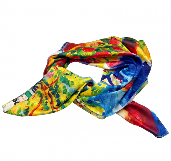 Esarfa matase POSITANO cu 2 fete, 70x70cm [2]