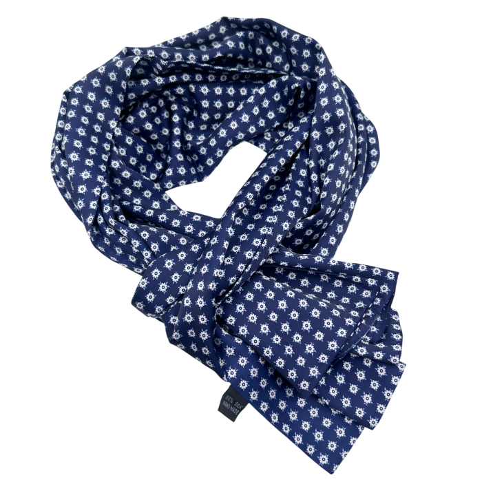 Esarfa matase barbati ALBERTO bleumarin - Accesoriu elegant [2]