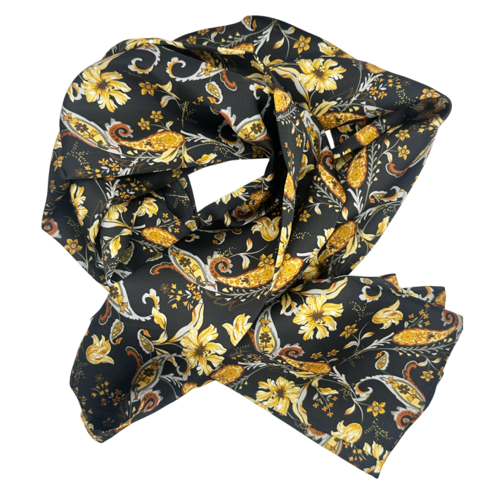 Esarfa matase - pentru barbati - DANTE, Negru [1]