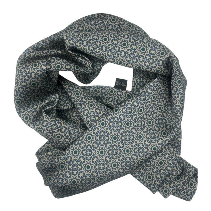 Esarfa matase - pentru barbati - RICARDO, Gri Verzui, 30x160cm [1]