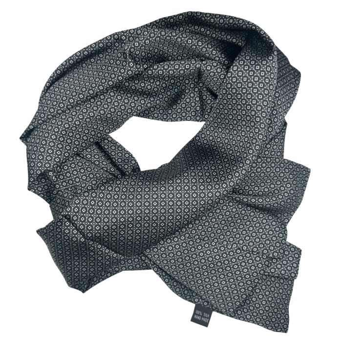 Esarfa matase - pentru barbati - VITTORIO, Gri inchis [1]