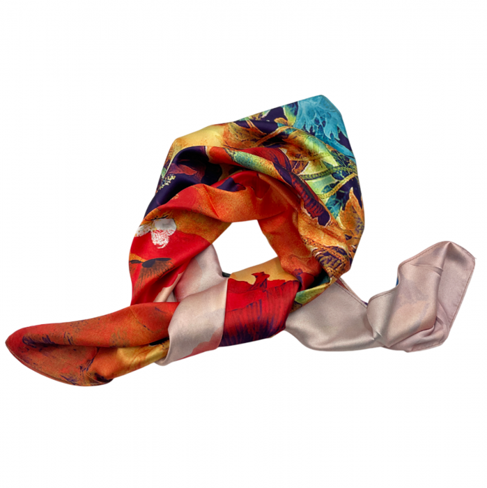 Esarfa matase PHOEBE cu 2 fete, 70x70cm [3]