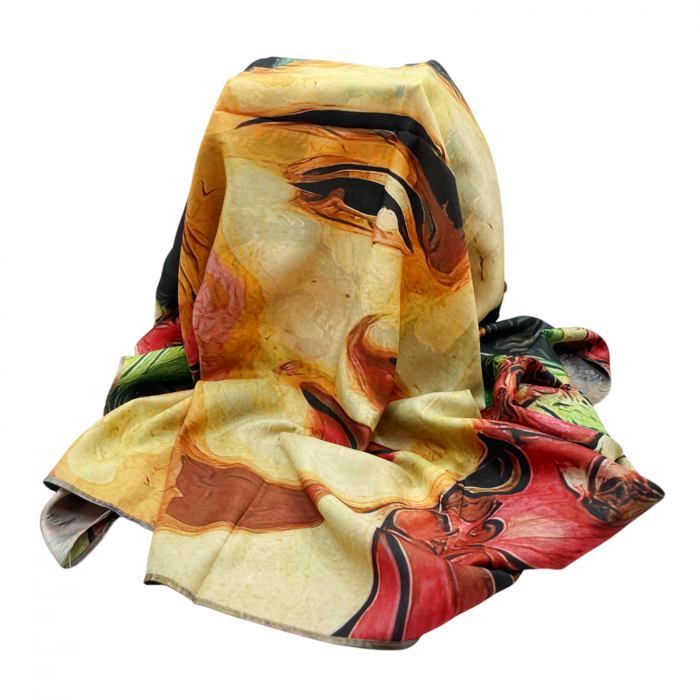 Esarfa matase ROMY cu 2 fete, 70x70cm [3]