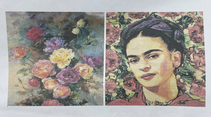 Esarfa matase ROMY cu 2 fete, 70x70cm [5]