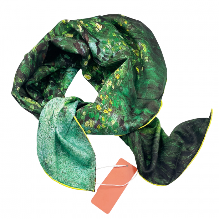 Esarfa matase HELENE, Verde, 85x85cm [2]