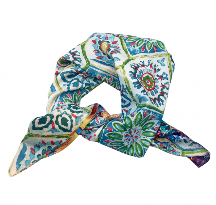 Esarfa matase CARLA cu 2 fete, 70x70cm [2]
