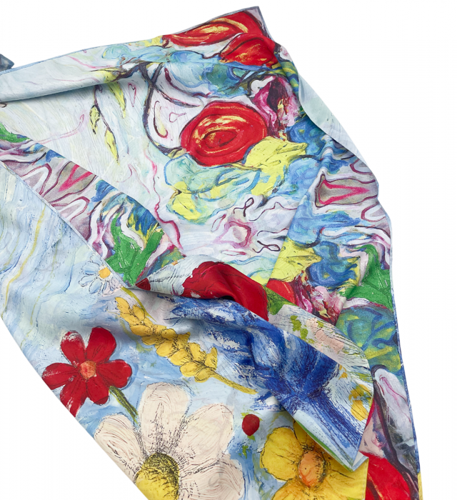 Esarfa matase SUNNY cu 2 fete, 70x70cm [5]