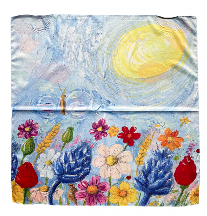 Esarfa matase SUNNY cu 2 fete, 70x70cm [2]
