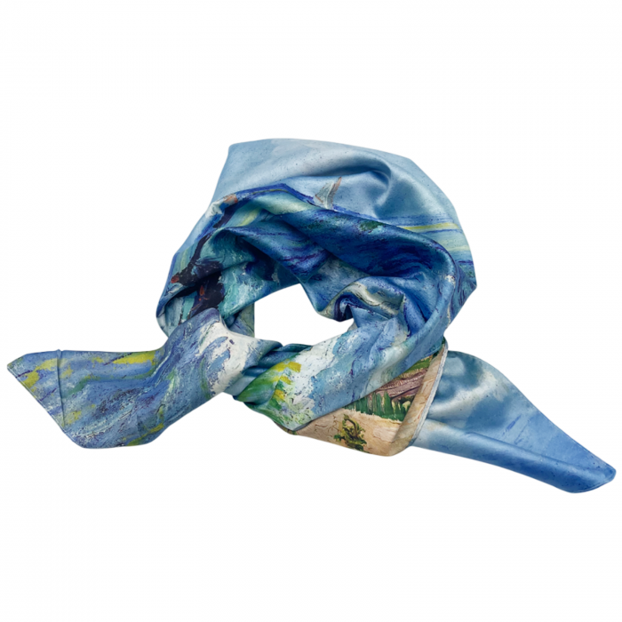 Esarfa matase SEASCAPE cu 2 fete, 70x70cm [1]