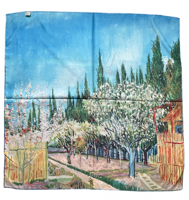 Esarfa matase SEASCAPE cu 2 fete, 70x70cm [4]