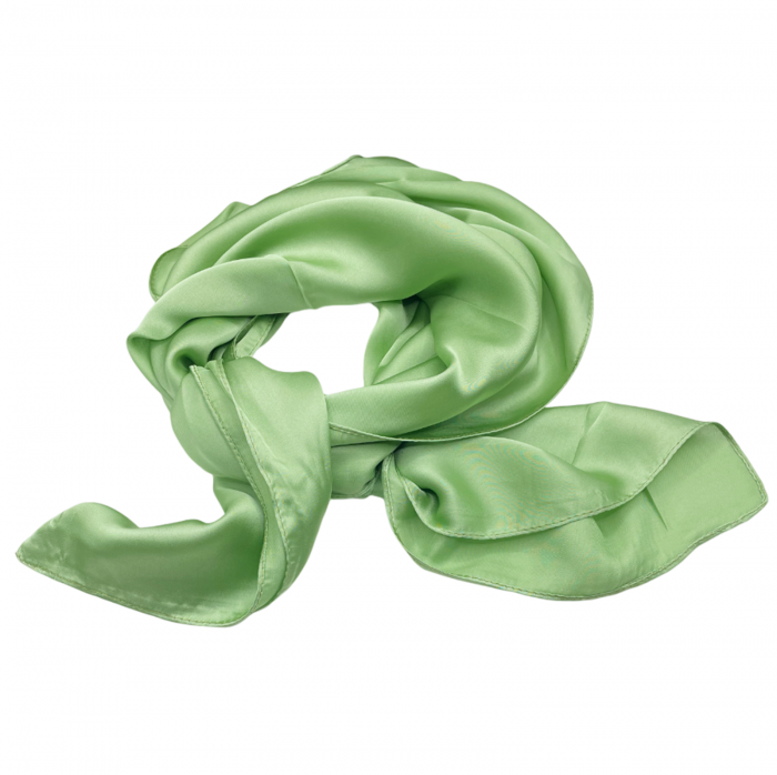 Esarfa matase AMELIE, Verde fistic, 70x70cm [2]