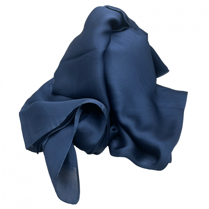 Esarfa matase ANGELIQUE, Bleumarin, 80x170cm [2]