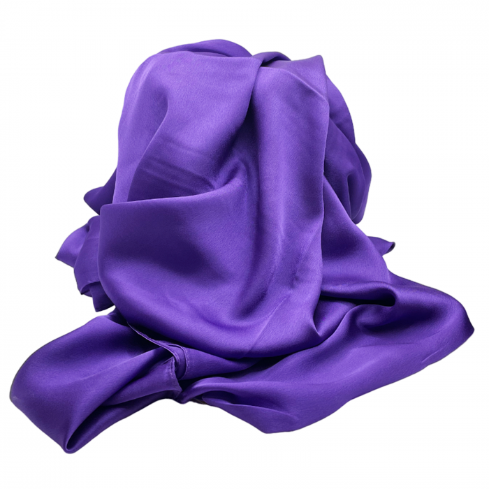 Esarfa matase ANGELIQUE, Mov inchis, 80x170cm [2]