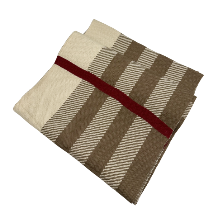 Esarfa barbati Cashmere CESARE, Maro/ Bej, 30x190cm [3]