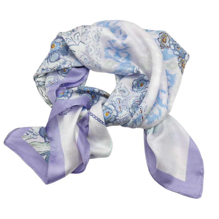 Esarfa satin ALICE, Lila, 70x70cm [2]