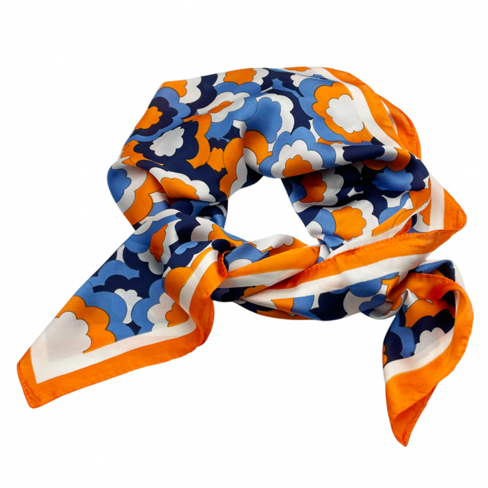 Esarfa satin ALMA, Portocaliu, 70x70cm [1]