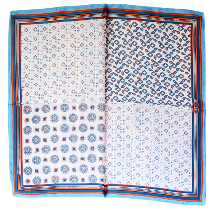 Esarfa satin GIANNA, Roz, 70x70cm [2]