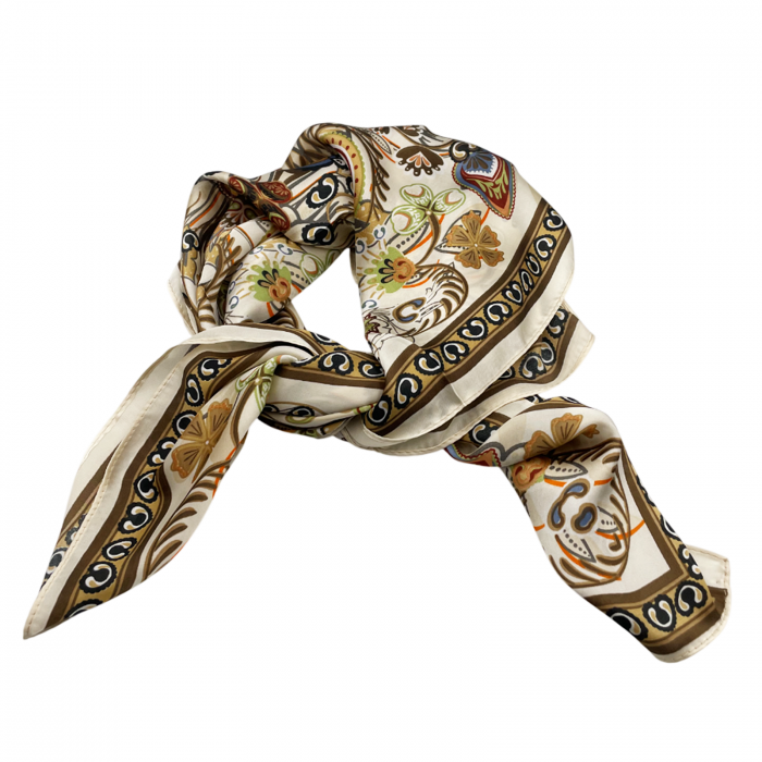 Esarfa satin LIZZY, Bej, 70x70cm [1]