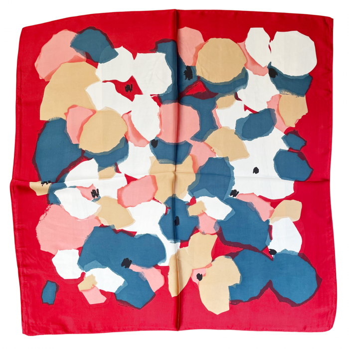 Esarfa satin KIKO, Rosu, 70x70cm [2]