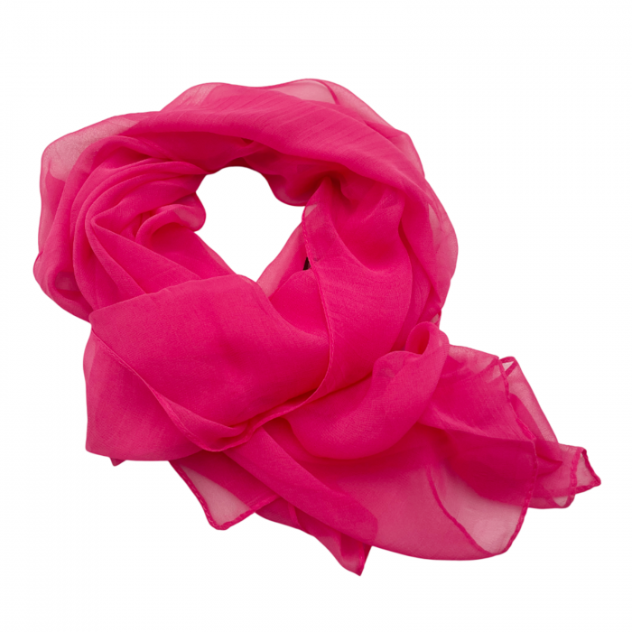 Esarfa uni de vara JOLEEN, Fucsia, 50x160cm [2]