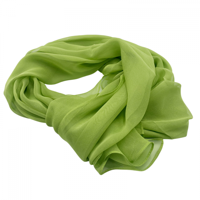 Esarfa uni de vara JOLEEN, Verde fistic, 50x160cm [2]