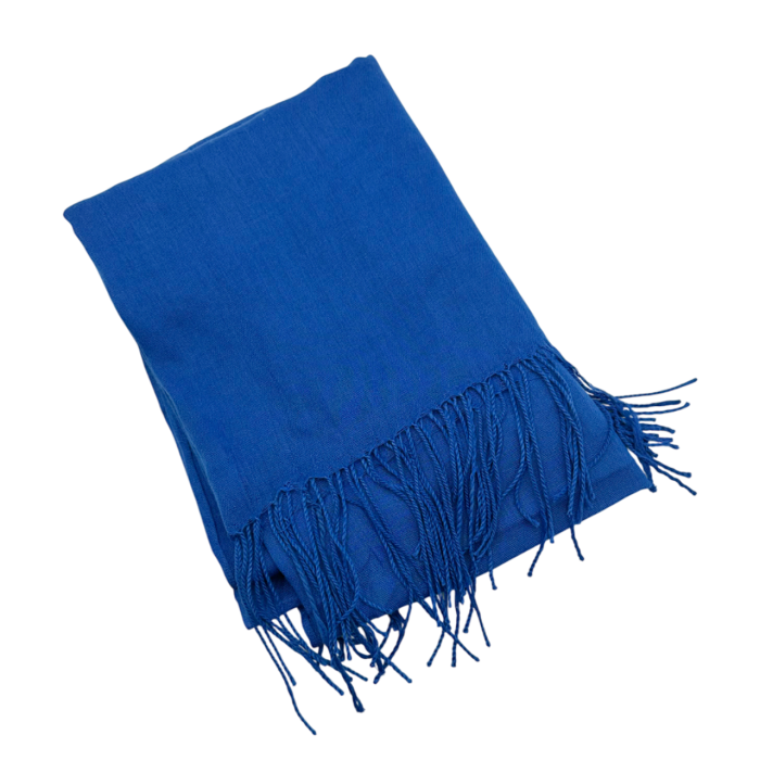 Esarfa uni subtire CASHMERE EMILY, Albastru, 70x180cm [2]
