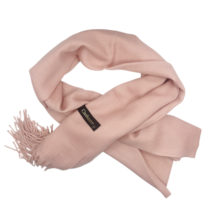 Esarfa uni subtire CASHMERE EMILY, Roz pal, 70x180cm [1]