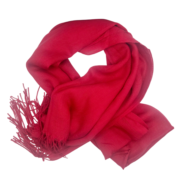 Esarfa uni subtire CASHMERE EMILY, Rosu, 70x180cm [1]