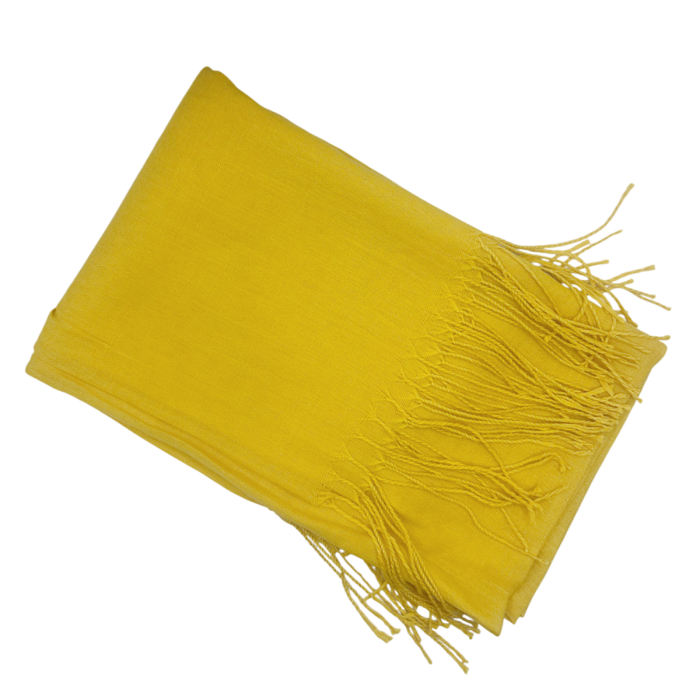 Esarfa uni subtire CASHMERE EMILY, Galben, 70x180cm [2]