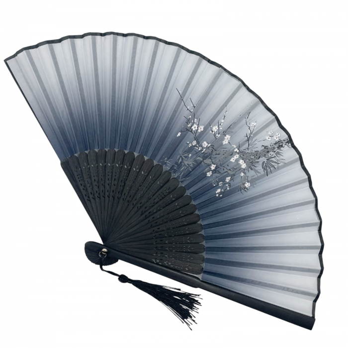Evantai pliabil din bambus CHIBA, Negru/ Gri [3]