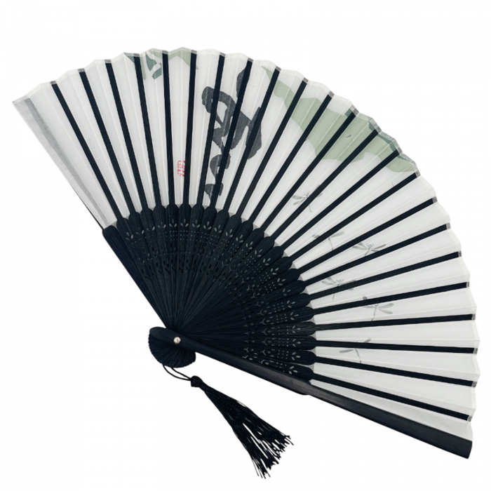 Evantai pliabil din bambus CHIBA, Negru/ Gri [4]