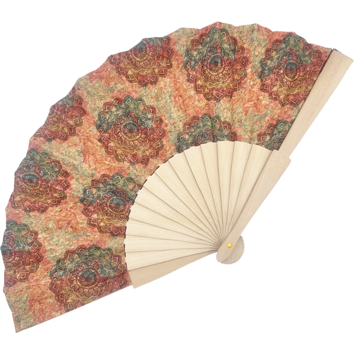 Evantai elegant din pluta TERRA ART cu motive orientale [2]